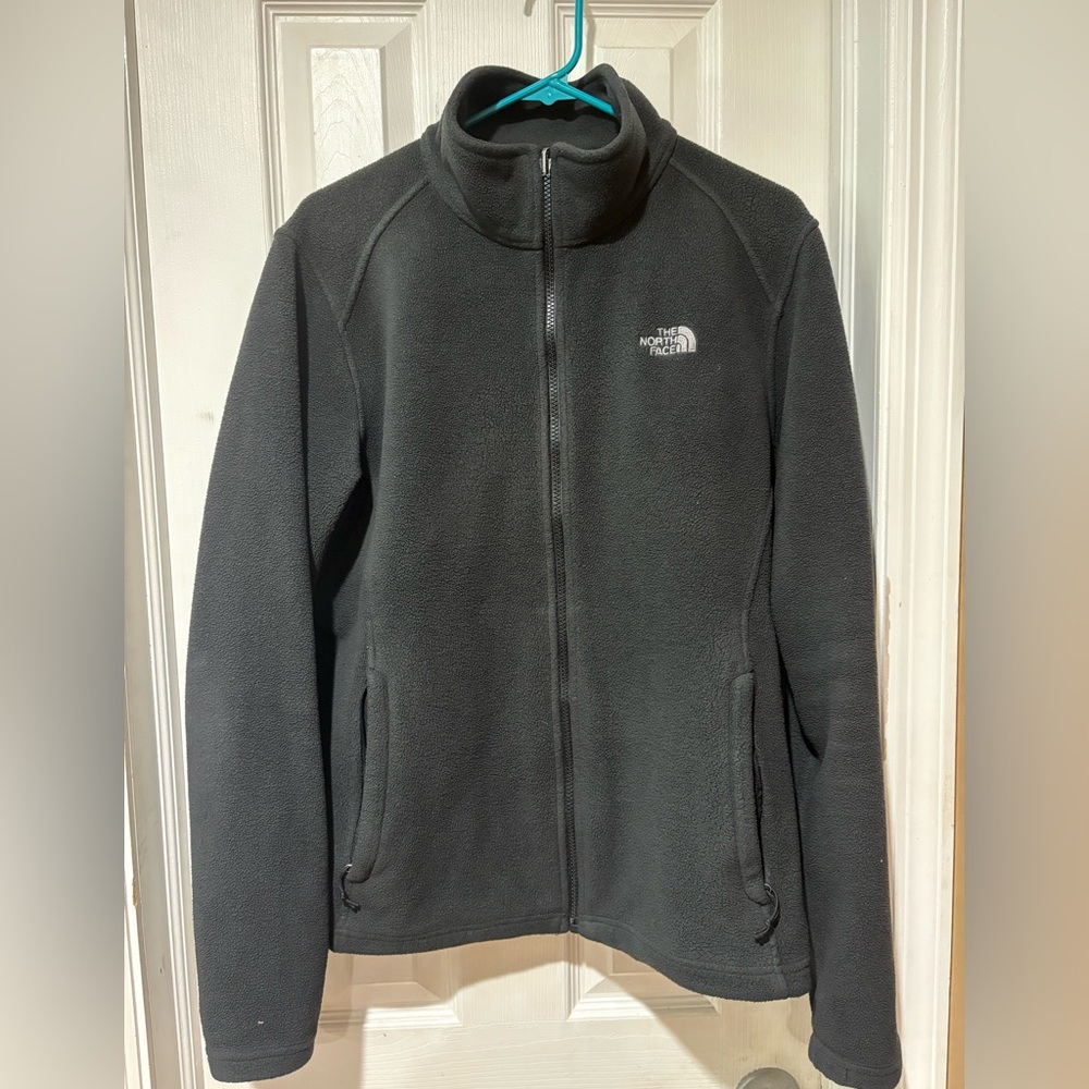 The North Face Black Heavyweight fleece Jacket with Stand-up Collar XL